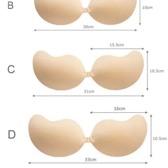 Womens Mango Shaped Self Adhesive Bra Seamless Chest Cover for Backless Dresse - Picture 10 of 13
